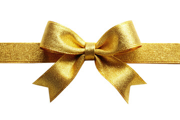 golden bow isolated on white
