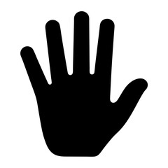 Open hand gesture in black and white, symbolizing reaching out or stop