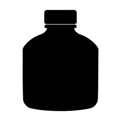 Black silhouette of a medicine bottle, illustrating generic medication containers
