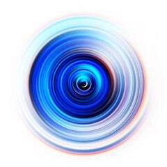 Colorful radial motion effect. Abstract rounded background. Color curves and sphere.