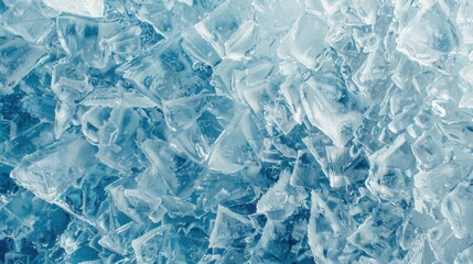 Pile of Crushed Blue Ice Fragments