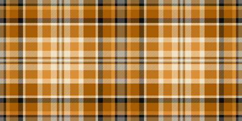 Warm autumnal plaid pattern in rich orange and cream tones.  Perfect for fallthemed designs, textiles, or website backgrounds.