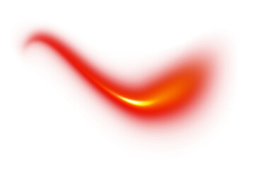 Red yellow light effect transparent light. Isolated on transparent background. Png file.