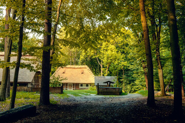 An old Ukrainian house located in a national park in Lviv