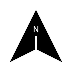 Architectural north arrow and compass outline vector