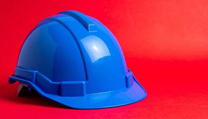 Fototapeta premium blue hard hat