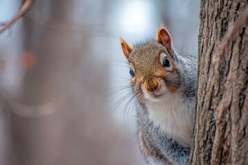 Fototapeta premium or the Hokkaido Squirrel, refers to a type of red squirrel native to Hokkaido, Japan