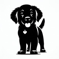 Obraz premium Golden Retriever Dog Silhouette