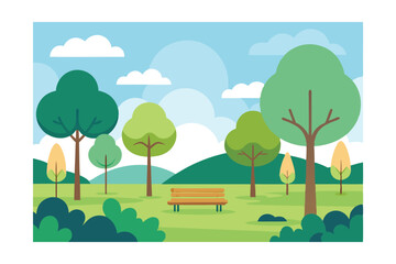 Fototapeta premium autumn landscape with trees