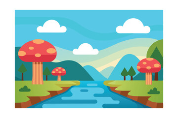 Obraz premium autumn landscape with trees