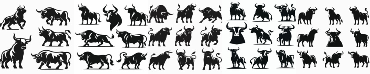 Vector bull silhouette