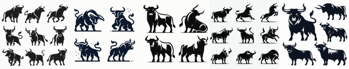 Vector bull silhouette