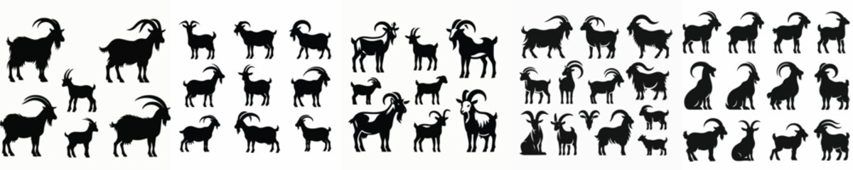 Vector goat silhouette