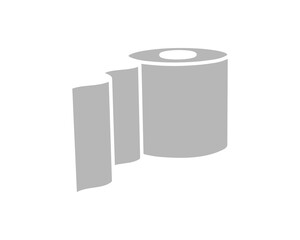 Simple, minimalist graphic of a paper towel roll.  Perfect for representing cleanliness, hygiene, or resourcefulness.  Use in websites, apps, or presentations needing a clean and modern icon.