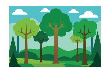 Fototapeta premium landscape with trees