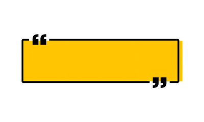 Rectangular Quote Box with Quotation Marks for Text Design