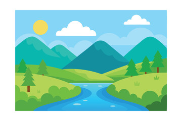 Obraz premium landscape with mountains