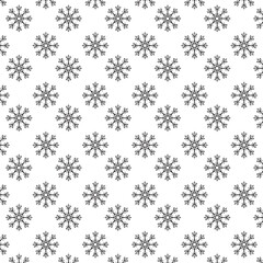 Seamless Black Floral silhouette Ornament Pattern | Elegant Decorative Flower Motif Background | Floral Pattern With Symmetrical Design Elements | Simple illustrations