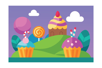 birthday card with cupcakes