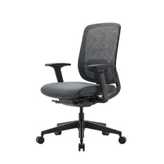 Fototapeta premium Modern Gray Mesh Office Chair, Perfect for Comfortable Work Environments