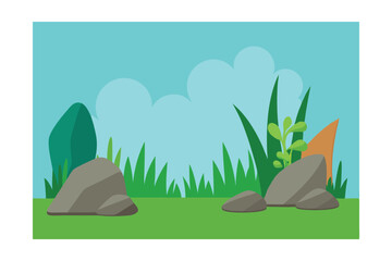 Fototapeta premium vector illustration of a grass