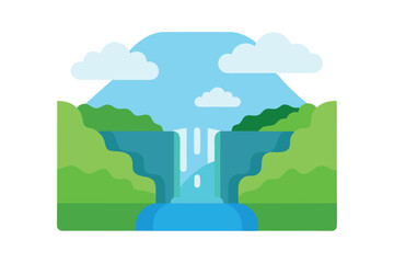 vector illustration of a nuclear power plant