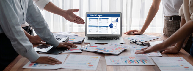 Business data dashboard provide business intelligence analytic for marketing strategy planning...
