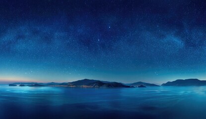Fototapeta premium Starry night over islands