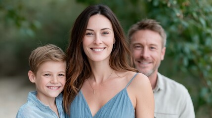Fototapeta premium Happy Family Outdoors Joyful Moments Together
