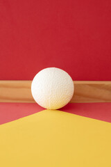 Still life with a plastic foam ball	