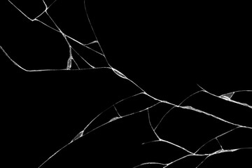 Close-up wrinkles and cracks on LCD screen glass display from smartphone