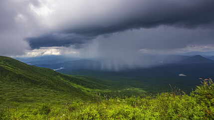 Obraz premium Landscape of Dramatic Storm Clouds at the Countryside