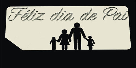 Celebrating father's day with family a heartfelt vector graphic design