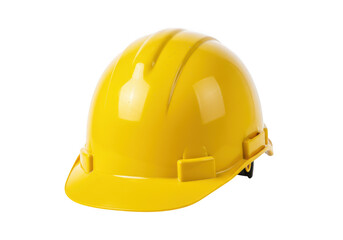 Fototapeta premium Yellow hard hat isolated on transparent background