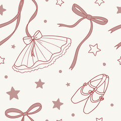Ballet Dreams seamless pattern 