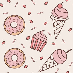 Sweet Treats seamless pattern