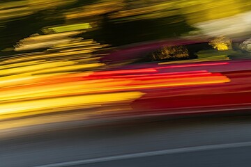 Abstract motion blur of a car