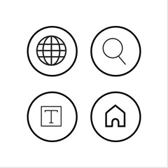 Fototapeta premium Modern Web Interface Icon Set