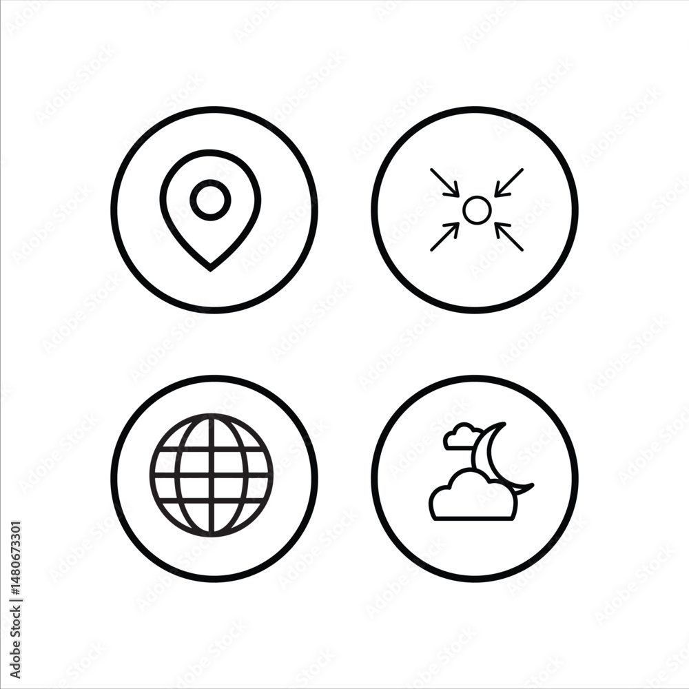 Wall mural modern web interface icon set