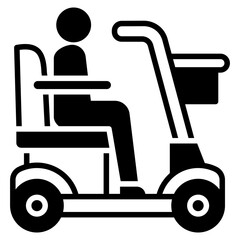 Mobility Aid glyph mixed icon