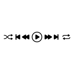 A sleek and modern music player interface element designed with intuitive controls, minimalist layout, and clean icons, perfect for seamless integration into digital media applications.