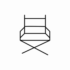 Fototapeta premium Director chair movie cinema icon vector sign