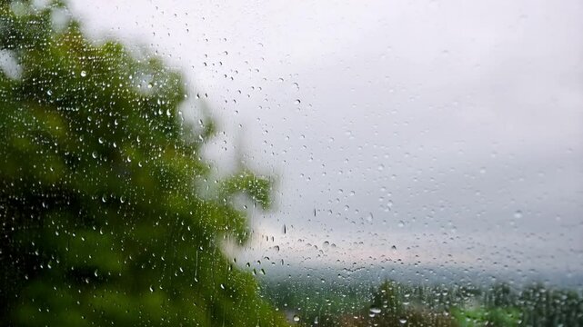 Regen auf dem Fenster &ndash; Musik der Tropfen