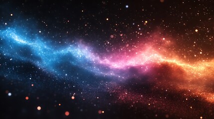 Fototapeta premium A vibrant cosmic nebula display with swirling colors.