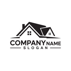 Home Logo Design, Real Estate Logo Design, Home Silhouette, Home property logo