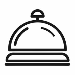 Hotel bell icon on white background.