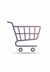 Shopping Cart Icon Outline Style for Online Retail and Commerce
