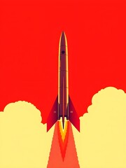 vector illustration of a rocket. Illustration