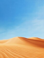 Desert landscape with sand dunes under a clear blue sky scenic view of arid environment nature photography