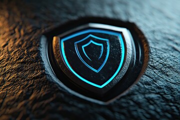 Protective Shield Embossed in Dark Stone